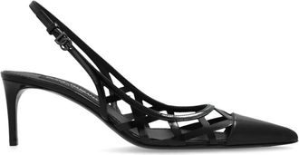 Dolce & Gabbana Leren hoge hakken - Dames - Pumps - Zwart - 37 1/2 EU - Leer - Schoenen