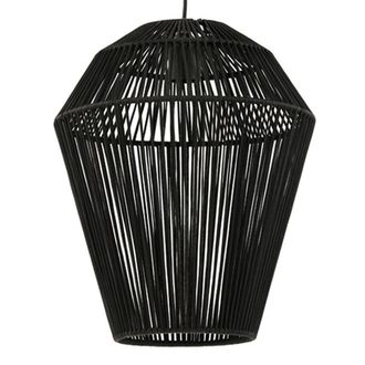 Light & Living Light & Living - L&aacute;mpara Colgante - Deya - Negro - Algod&oacute;n - &Oslash;