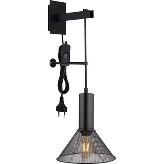 Globo Lighting Lampada da parete - Jedd - nero - metallo - E27 - 15648W1 - Globo
