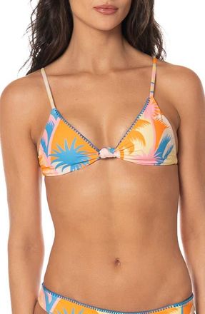 Maaji Solar Bliss Reversible Sahara Bikini Top in Open Yellow at Nordstrom, Size X-Small