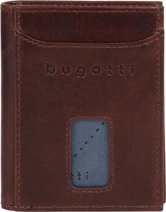 Bugatti Geldb&ouml;rse BUGATTI SECURE SLIM, Herren, braun, Leder, vintage, Kleinlederwaren Geldb&ouml;rse, echt Leder
