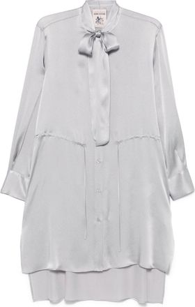 Semicouture tied-neck mini dress - Grey