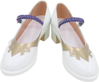 Generic Womens Anime Cosplay Shoes for Ptilopsis Fancy Stage Performance Props Boots Custom Made Halloween Christma Comic Con (White,10.5)