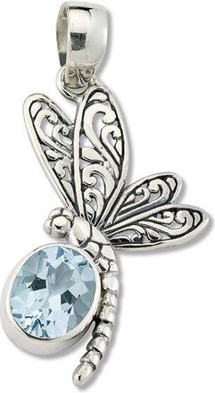 Samuel B. Silver Blue Topaz Dragonfly Pendant