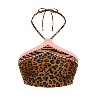 MC2 Saint Barth Bikinis, female, Multicolor, Size: S Sand Leopard Foulard 1921