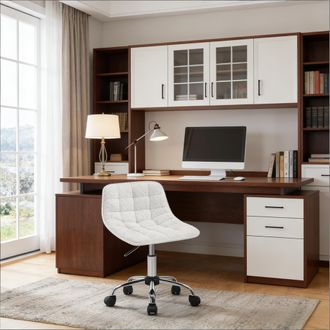 STILVORA Silla De Computadora, Sillas De Oficina, Sillas C&oacute;modas Para Maquillaje, Silla Lounge, Silla De Sal&oacute;n, Taburete Bajo (solo Con Sillas De Oficina)