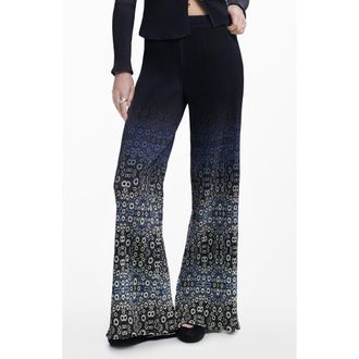 Desigual Flare Leg Pull-On Pants in Navy Blue at Nordstrom Rack, Size Medium