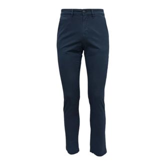 Jeckerson Blauwe Diamantprint Chino Broek - Heren - Chinos - Blauw - W30 - Katoen - Broeken