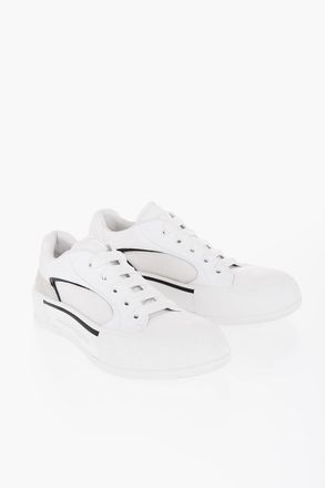 Alexander McQueen Sneakers Basse In Pelle e Canvas a Tinta Unita Alexander McQueen