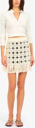 Le Superbe Mirrored Mini Skirt In Au Naturel