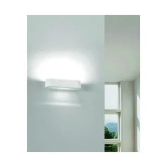 Trade Shop Trade Shop Traesio - Trade Shop - Applique Parete Moderno In Gesso Ovale Attacco 1xr7s Verniciabile Lampada Gs-e63