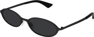 Saint Laurent Ovale Zonnebril - Dames - Zonnebrillen - Zwart - 52 MM - Accessoires