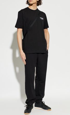 Iceberg T-shirt With Embroidered Logo, Mens, Black