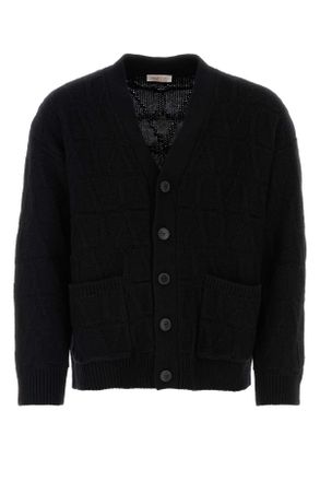 Valentino Garavani Black Wool Cardigan