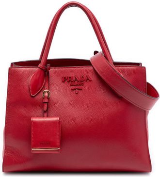 Prada Pre-owned Prada Medium Saffiano Cuir Monochrome Top Handle Tote Ladies GQ8VKVN3779WSUSX