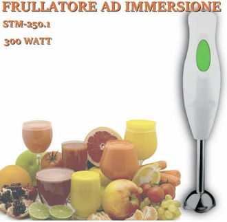 Trade Shop Trade Shop - Frullatore Ad Immersione Mixer Lame Acciaio Inox Minipimer Sbattitore Tritatutto