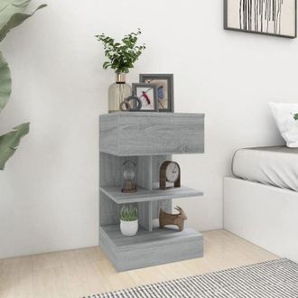 vidaXL Comodini Grigio Sonoma 2 pz 40x35x65 cm in Legno Multistrato - Vidaxl