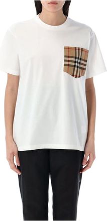 Burberry Dames, Tops, Wit, Maat: XL Katoen