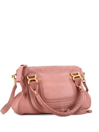 Chloé Marcie Leather Medium satchel - Rosa