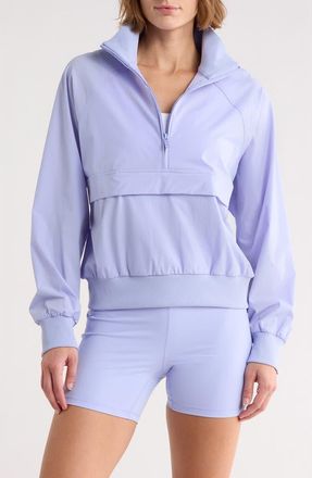 Zella Perfect Day Half Zip Pullover in Purple Inspire at Nordstrom Rack, Size X-Small