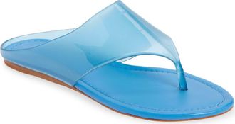 Farm Rio Jelly Flat Flip Flop in Blue Bird at Nordstrom, Size 7.5
