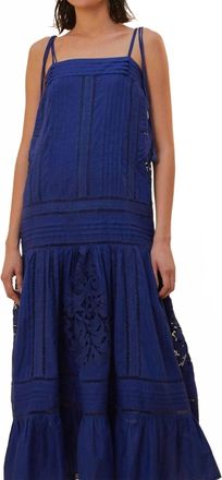 Farm Rio Sleeveless Maxi Dress In Blue