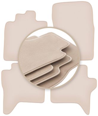 OEM Alfombrillas Premium Beige Para: Mitsubishi Pajero Iv Largo 2006-2018