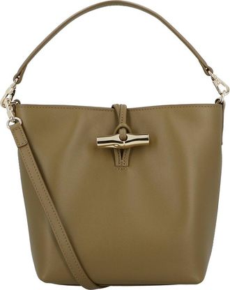 Longchamp Le Roseau Leather Bucket Bag