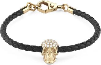 Philipp Plein Bracciale in pelle - Oro