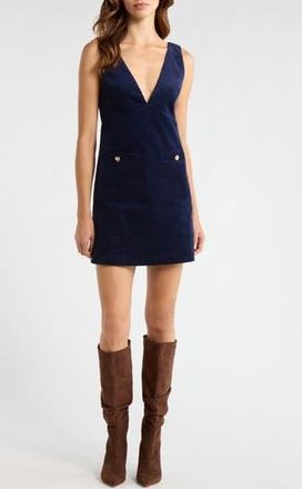 Lost + Wander Twilight Allure V-Neck Minidress in Midnight-Navy at Nordstrom Rack, Size Medium
