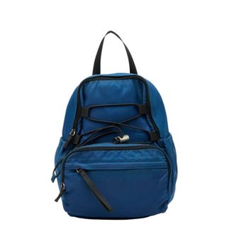 Prada Black Blue Nylon Backpack (Pre-Owned)