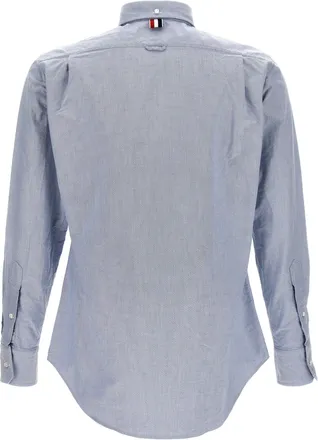 Thom Browne Cotton Oxford Shirt - Blue