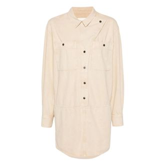 Isabel Marant Ilaya Jurk - Dames - Jurken - Beige - Maat: XS Katoen
