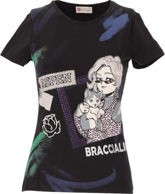 Braccialini T-shirt - Dames - T-shirts - Zwart - XS - Katoen - Tops