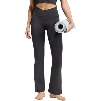 adidas Originals Crossover High Waist Flare Pants in Black at Nordstrom, Size Xx-Large