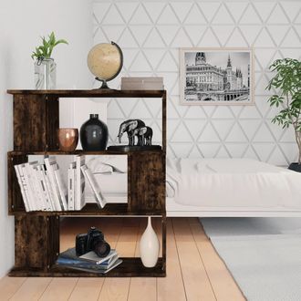 vidaXL Vidaxl - Estanter&iacute;a/biombo Madera Aglomerada Roble Ahumado 80x24x96 Cm