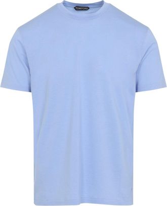 Tom Ford Heron Blue Lyocell T-Shirt-Uomo