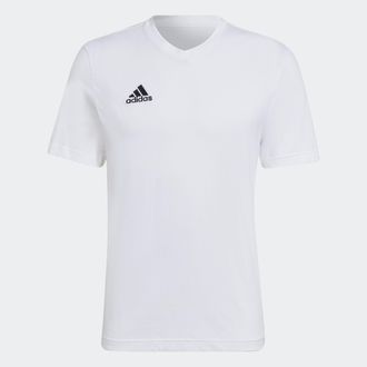 adidas Trainingsshirt ADIDAS PERFORMANCE ENT22 TEE, Herren, Gr. L, weiss (wei&szlig;), Obermaterial: 100% Baumwolle, bestickt, normal, V-Ausschnitt, Shirts Trainin