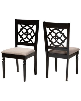 Baxton Studio Dnu Unprofitable Baxton Studio 2Pc Dining Chair Set