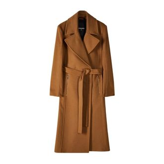 Patrizia Pepe Jassen, Dames, Bruin, M, Wol, Geknopt Jasje