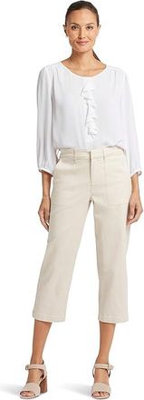 NYDJ Petite Utility Pants Womens Dress Pants White Creek : 10P 21, Cotton/Elastane/Lyocell