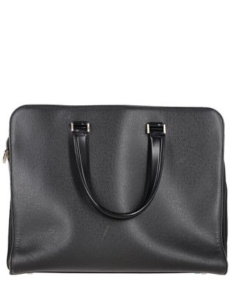 Louis Vuitton Black Leather Nevski Briefcase (Authentic Pre-Loved)