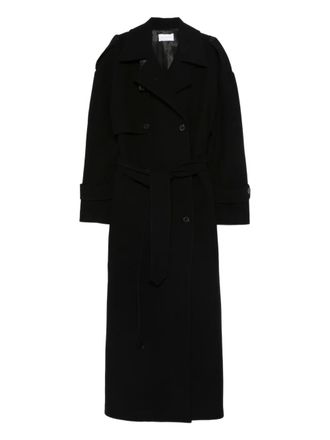 The Nina Studio belted double-breasted coat - women - Fabric - 38 - Black