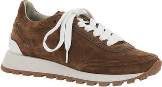Brunello Cucinelli Womens Low Top Sneakers Brown Suede Trainers