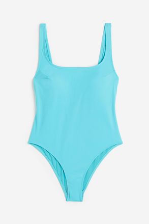 H&M Badeanzug High Leg - Turquoise