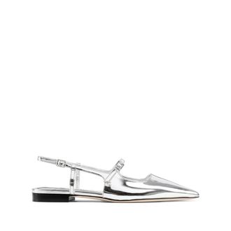 Jimmy Choo London Ballerinas, female, Gray, Size: 10 US Silver Heeled Sandals