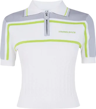Casablanca Tennis Polo Cropped Shirt
