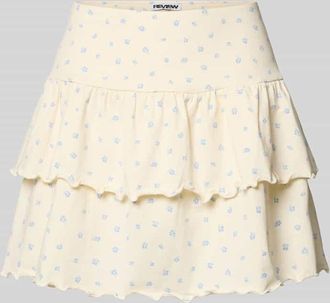 Review Minirock im Stufen-Look in Offwhite, Gr&ouml;&szlig;e XL