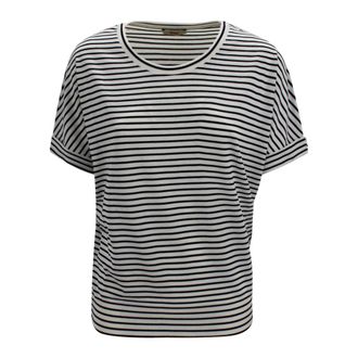 Herno Round-neck Knitwear, female, Multicolor, Size: M Striped Short-Sleeve T-Shirt