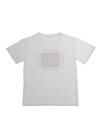 Gucci Boys T-Shirt White Cotton T-Shirts And Polos